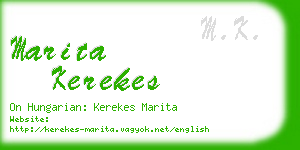 marita kerekes business card